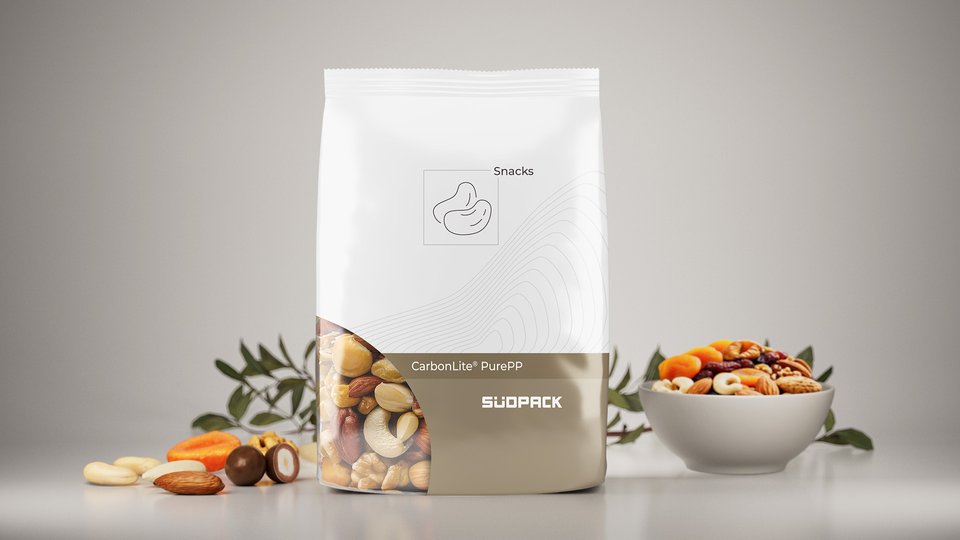 Südpack groups recyclable snack pouch films as CarbonLite