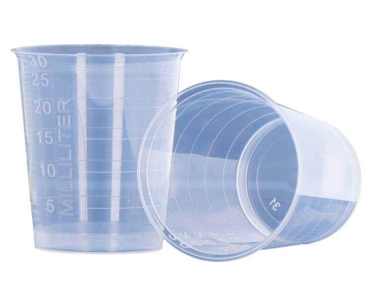 Engineered with precision: 30 ml medical cups from the PAC-E 420t, meeting the highest hygiene standards