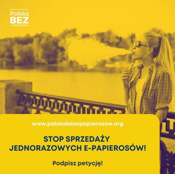Organizacje żądają zakazu sprzedaży jednorazowych e-papierosów