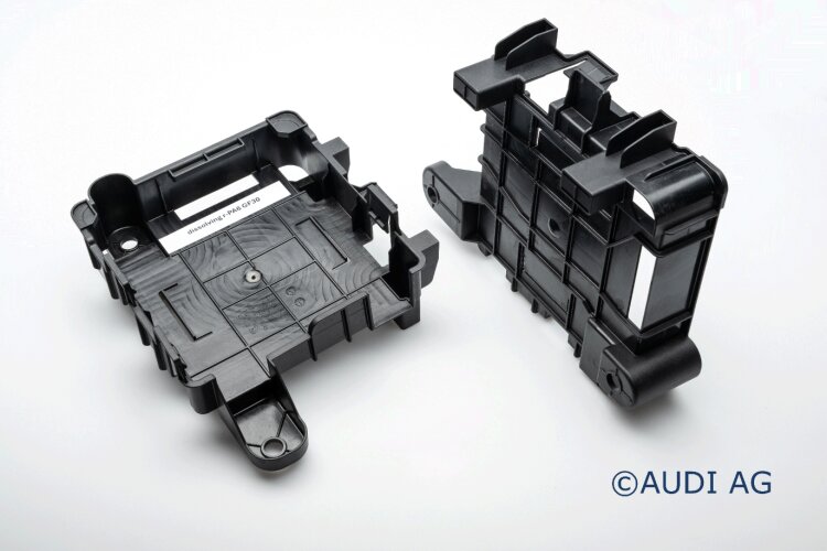 Components from dissolution recycling pilot with Audi AG and Fraunhofer IVV