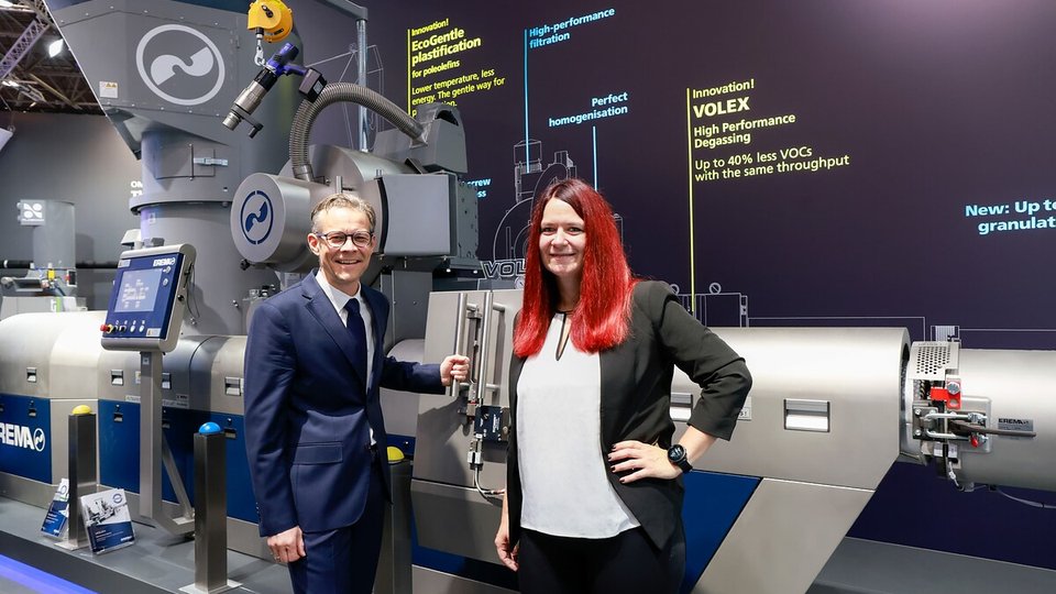 EREMA unveils Volex water-stripping for extruders at K 2025