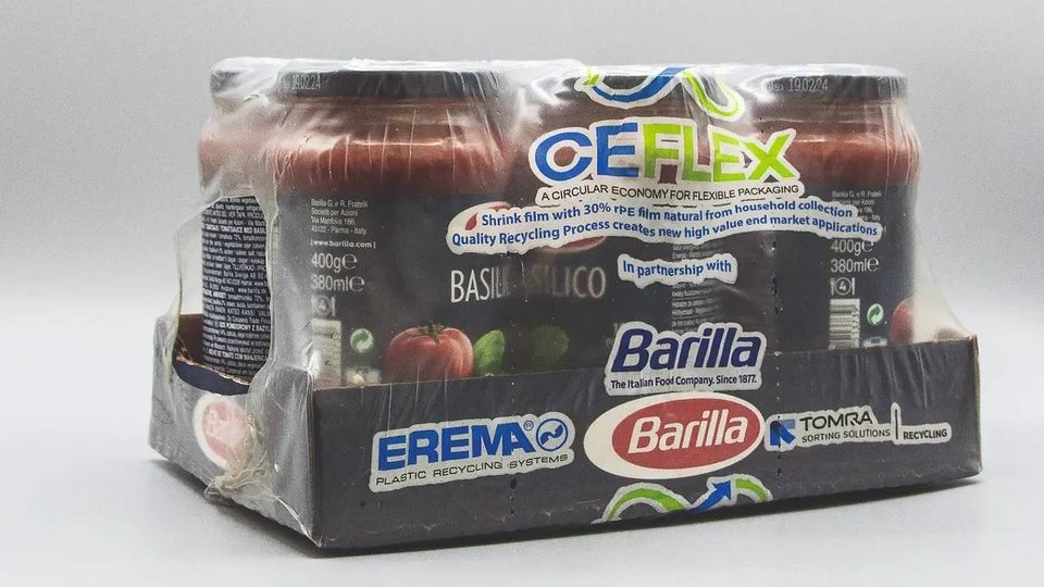 Recycled PE shrink film with 30% regranulate