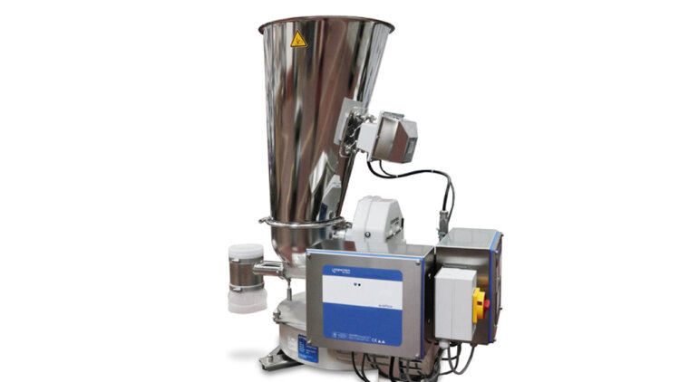 The high-accuracy Coperion K-Tron K2-ML-D5-T35 feeder is equipped with EPC (Electronic Pressure Compensation) and ActiFlow™ bulk solid activation – suitable for all feeding applications requiring frequent material changes and easy machine cleanability.
