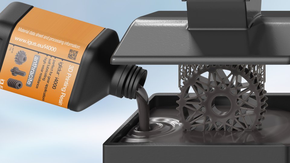 New iglidur i4000 resin for 3D printing of gears