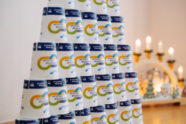 Cups designed for reuse: lightweight, durable and made with chemically recycled feedstock using OMV’s ReOil technology