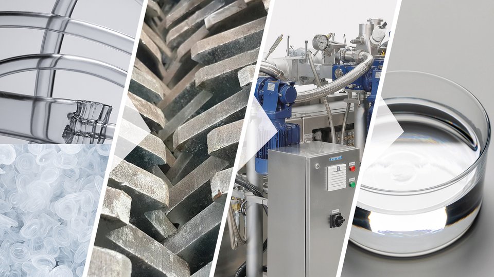 Continuous recycling of silicone elastomers in a planetary roller extruder