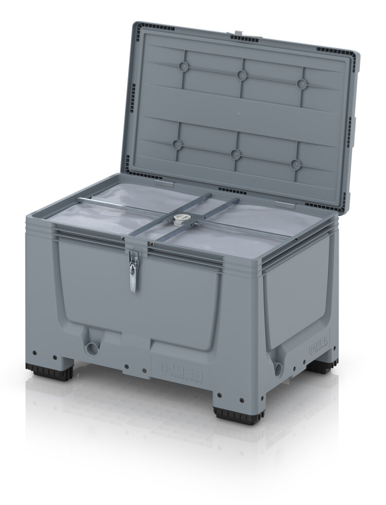Auer combines a sturdy reusable container with replaceable inliner bags. Image: Auer Packaging