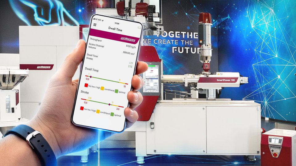 WiAssist app with plasticizing module from Wittmann