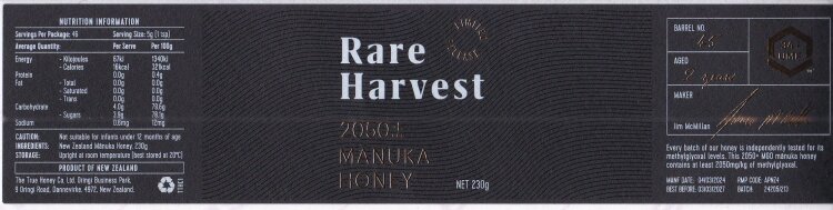 Label in digital printing technology with foil effect
