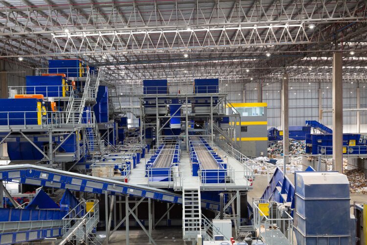 View of part of the Flacipel sorting line in Guarulhos
