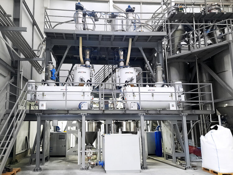 Complete mixing installation in Plas Mec technology
