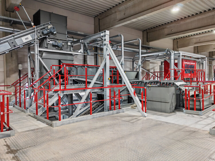 Battery sorting line at the Saubermacher and Meinhardt plant
