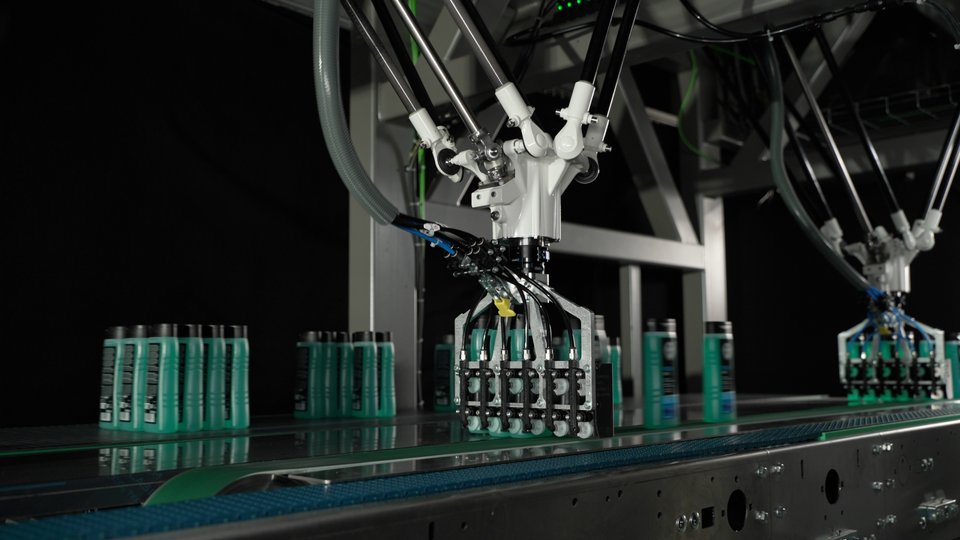 Cermex RoboSelex do sortowania i układania butelek