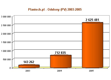 Statystyki wortalu Plastech.pl 2005