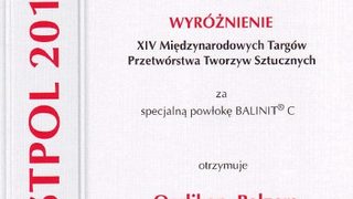 Wyróżnienie targów Plastp