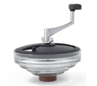 Plastic Hand-Crank Coffee Mill Grinds On-the-Go