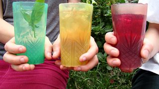 Jell-O eatable cups. A wa