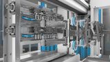 Flexible IML automation for injection molded thin-wall packaging
