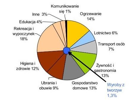 Udział wyrobów z tworzyw w śladzie węglowym 